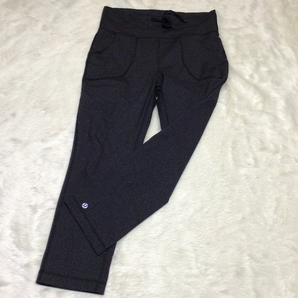 lululemon athletica Women's Black Leggings with Drawstring Waist